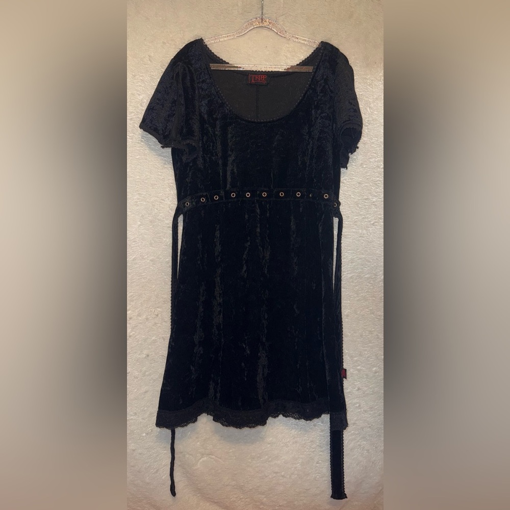 Tripp NYC Whimsigoth Dress, Velvet, Size Large